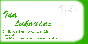 ida lukovics business card